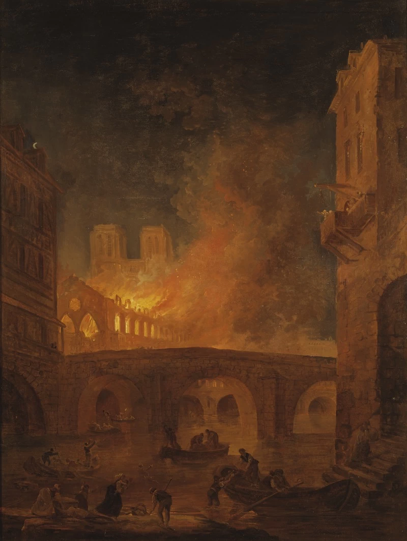 L'incendio dell'Hôtel - Dieu a Parigi 1772, Nationalmuseum